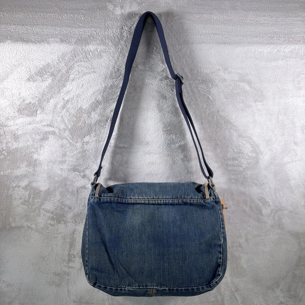 Vintage Dolce & Gabbana Audacious Messenger Bag Blue Denim Y2K Archive Rare